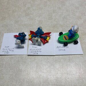 Vintage SMURF PEYCO Schleich & Applause Figures Lot of 3